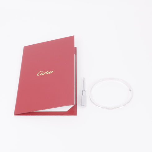 CARTIER Love Bangle SM Bracelet Bangle 18K White Gold/Diamond Silver