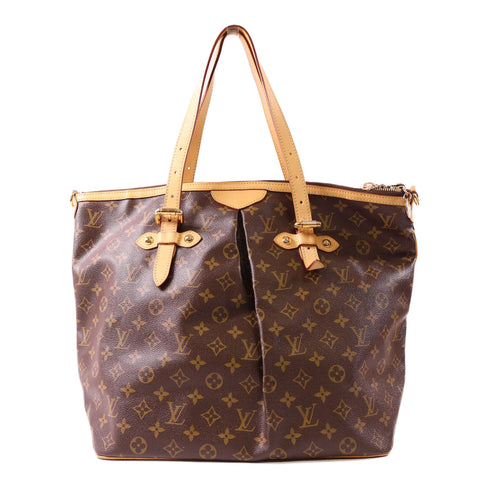 LOUIS VUITTON LV GHW Palermo GM 2 Way Shoulder Handbag M40146 Monogram Brown v1