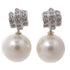 Swarovski SHW Pearl Earrings Crystal Pearl/Metal Silver/White
