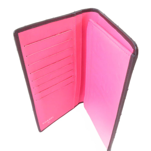 CHANEL CC Long Wallet Calfskin Leather Black