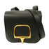 HERMES GHW Della Cavalleria Shoulder Bag Crossbody Tadelakt Leather Noir Black