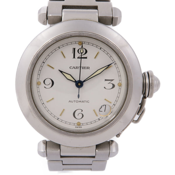 CARTIER Pasha C 2324 Automatic Watch Stainless Steel White