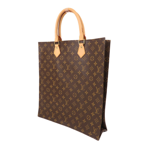 LOUIS VUITTON LV GHW Sac Plat Hand Bag M51140 Monogram Brown