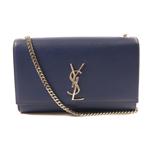 SAINT LAURENT YSL SHW Shoulder Bag Calfskin Leather 364021 Blue