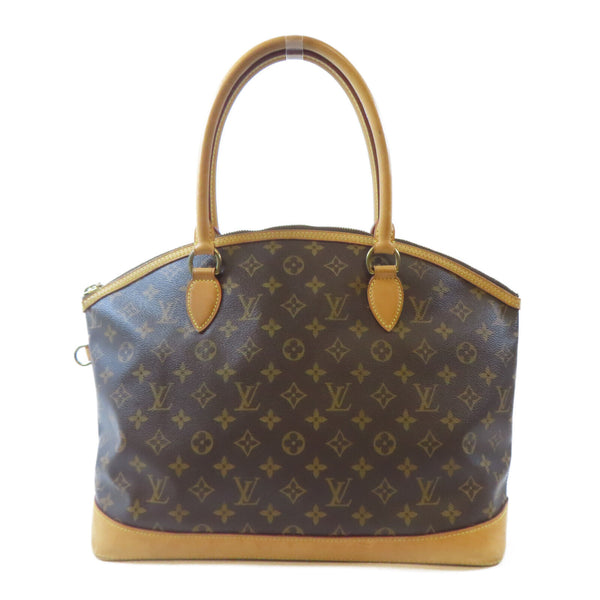LOUIS VUITTON LV GHW Lockit Horizontal Shoulder Handbag M40104 Monogram Brown v1