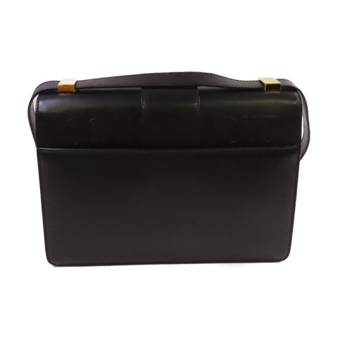 Christian Dior CD GHW 30 Montaigne Shoulder Bag Crossbody Calfskin Leather Black