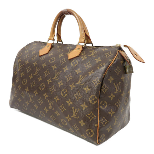LOUIS VUITTON LV GHW Speedy 35 Hand Bag Monogram Brown