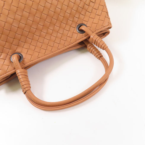 BOTTEGA VENETA BV Hand Bag Calfskin Leather Pink Brown