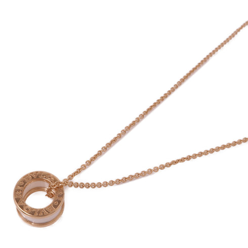 BVLGARI B-Zero1 Necklace 18K Pink Gold Ceramic Gold/White