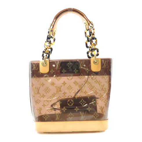 LOUIS VUITTON LV GHW Cabas Ambre PM Handbag M92502 Monogram Vinyl Brown