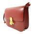 CELINE GHW Classic Box Shoulder Crossbody Bag Calfskin Leather Red