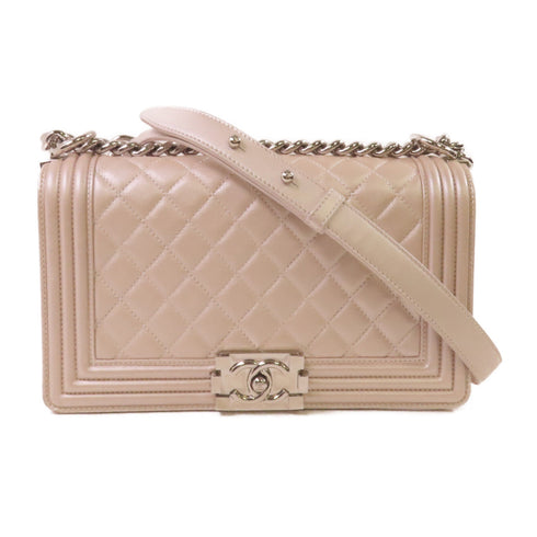 CHANEL Quilted SHW CC Boy Chanel Shoulder Bag Lambskin Leather #15932042 Pink