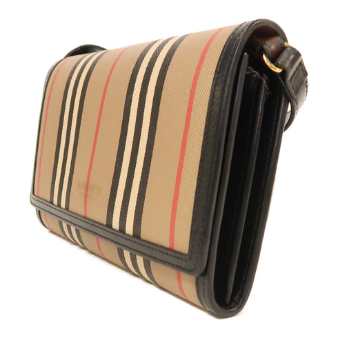 BURBERRY GHW Shoulder Bag Calfskin Leather Brown/Black