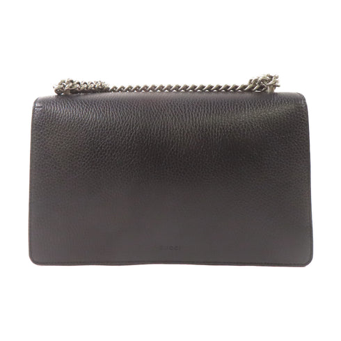 GUCCI GG SHW Dionysus Chain Shoulder Handbag 400249 Calfskin Leather Black