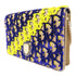 CHRISTIAN DIOR CD Wallet On Chain Shoulder Bag Canvas/Velvet Yellow/Purple/Brown