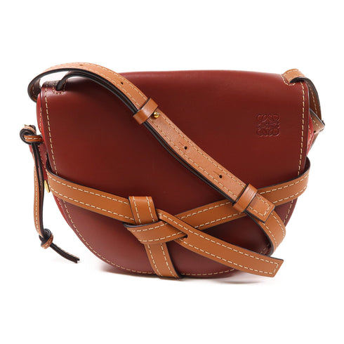 LOEWE GHW Gate Small Shoulder Bag Calfskin Leather