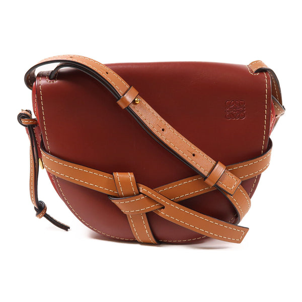 LOEWE GHW Gate Small Shoulder Bag Calfskin Leather