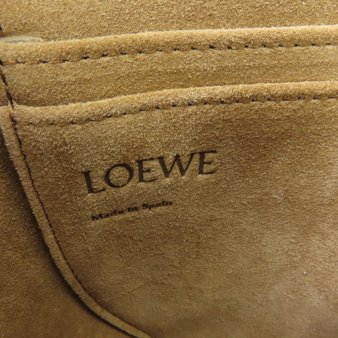 LOEWE GHW Mini Gate Shoulder Bag Clafskin Leather Beige