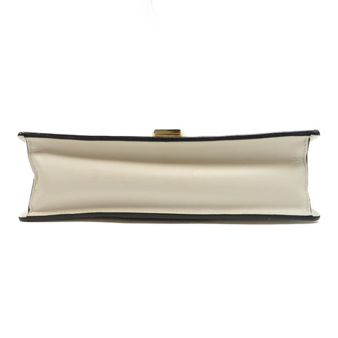 GUCCI GG GHW Sylvie Shoulder Bag 421882 Calfskin Leather White