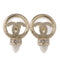 CHANEL CC Earrings Accessories Metal PVC Gold White
