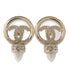 CHANEL CC Earrings Accessories Metal PVC Gold White