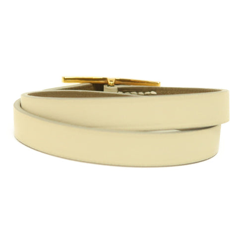 HERMES GHW Behapi Double Tour Bracelet Swift Leather Light Blue