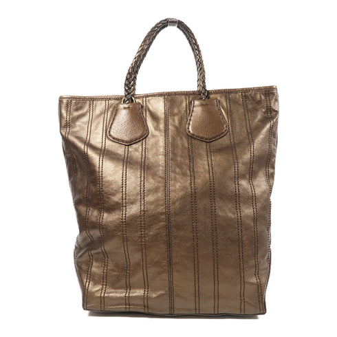 CELINE SHW 2 Way Shoulder Bag Handbag Calfskin Leather Brown