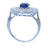 Fine Jewelry 2.03ct Sapphire 1.53ct Diamond Ring US#6 6.2g PT900 Platinum