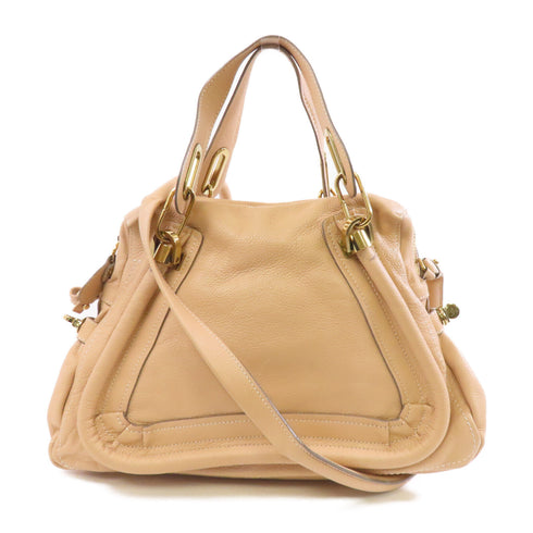 Chloe GHW 2 Way Shoulder Bag Handbag Leather Pink