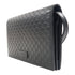 GUCCI GG GHW Shoulder Wallet Bag Crossbody 466507 Guccissima Leather Black