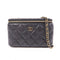 CHANEL Quilted CC GHW Vanity Case Chain Shoulder Bag Lambskin Leather Black v3
