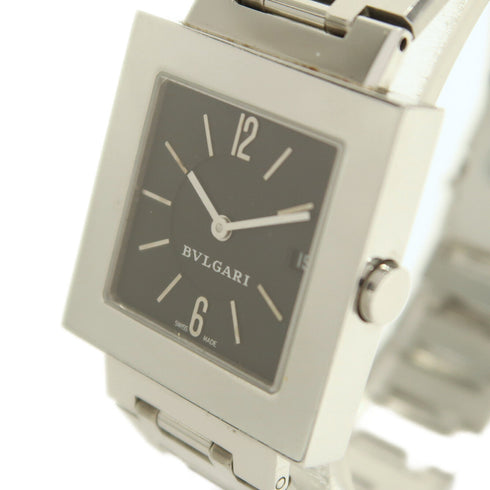 BVLGARI Quadrato Quartz Watch SQ 22 Stainless Steel