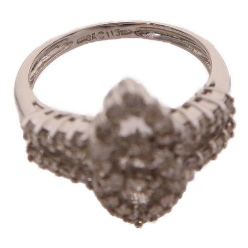 Jewelry Diamond Ring 18K White Gold US#5