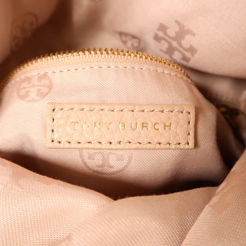 Tory Burch GHW Shoulder Bag Calfskin Leather Pink