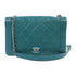 CHANEL CC SHW Chain Shoulder Bag Crossbody Calfskin Leather Emerald Green