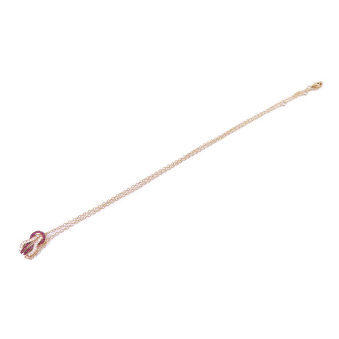 FRED Gold Necklace with Diamond 18K Rose Gold