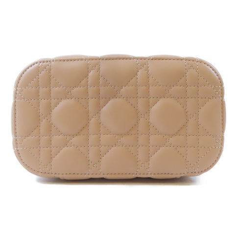 Christian Dior CD GHW Vanity Bag 2 Way Shoulder 23-BO-0231 Lambskin Leather Pink