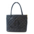 CHANEL Quilted CC Medallion Tote Bag Shoulder Bag Calfskin Leather Black
