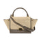 CELINE GHW Trapeze 2 Way Shoulder Bag Handbag Calfskin Leather Beige