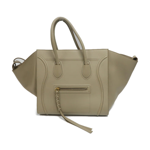 CELINE GHW Hand Bag Handbag Calfskin Leather 169953 Grey