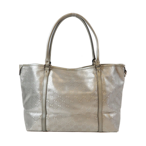 GUCCI GG SHW Tote Bag 197953 Canvas Silver Color