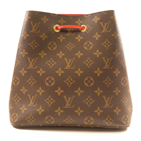 LOUIS VUITTON GHW Neo Noe Bucket Bag Shoulder Handbag M44021 Monogram Coquelicot v1