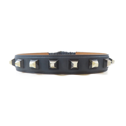 FENDI SHW Belt Calfskin Leather Black