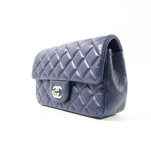 CHANEL Quilted CC SHW Classic 20 Chain Shoulder Bag A69900 Lambskin Leather Navy