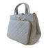 CHANEL Quilted CC GHW 2 Way Chain Shoulder Bag A93750 Calfskin Leather Grey