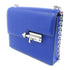 HERMES PHW Verrou Mini Chain Shoulder Bag Chevre Leather Blue Electric