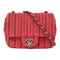 CHANEL CC SHW Chain Shoulder Bag Lambskin Leather Red v1