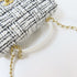 CHANEL CC GHW 2 Way Shoulder Crossbody Handbag Tweed Black White