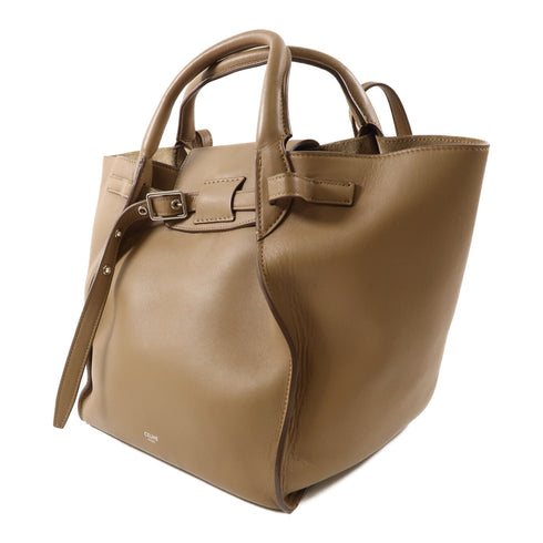 CELINE SHW 2 Way Shoulder Handbag 183313A 4U Calfskin Leather Brown