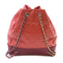 CHANEL Quilted SHW CC Gabrielle Backpack Rucksack Calfskin Leather Wine-Red